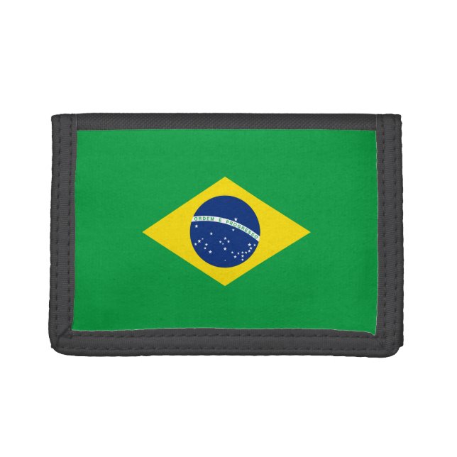 Brazil Flag TriFold Nylon Wallet (Front)