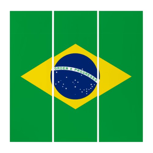 Brazil flag Triptych