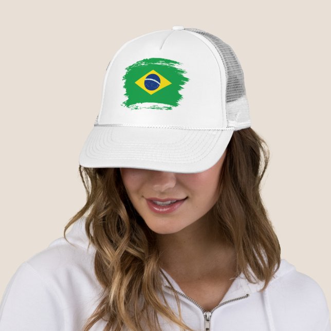 Brazil flag trucker hat (In Situ)
