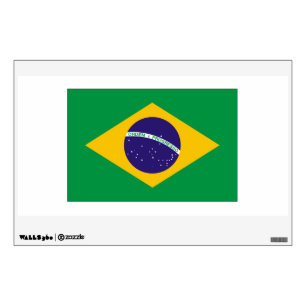 Brazil flag wall decal