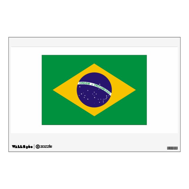 Brazil flag wall decal (Front)