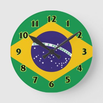Brazil Flag Wallclocks by Theraven14 at Zazzle