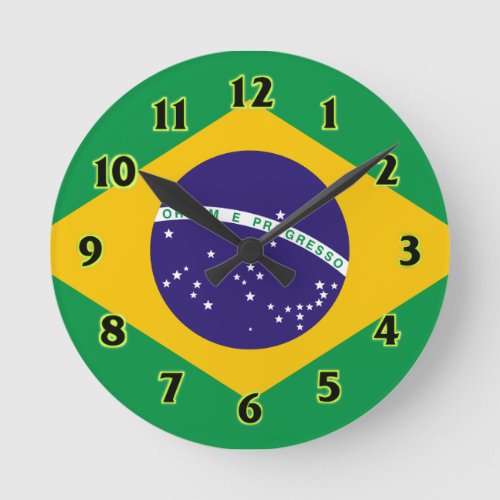 Brazil Flag WallClocks