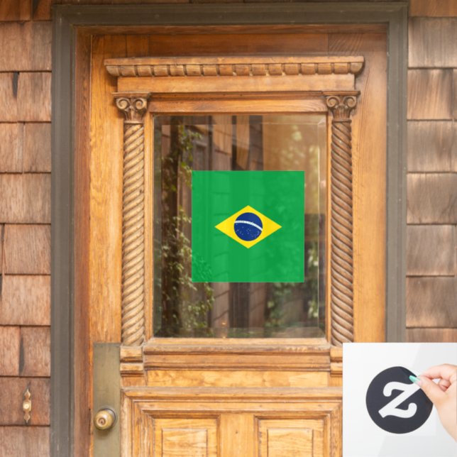 Brazil flag window cling (Home Door)