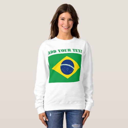 Brazil Flag World Cup 2022 Football Soccer Sweatshirt