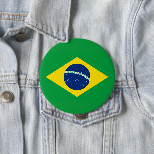Brazil Flag World Cup 2026 Football Brasil Soccer Button