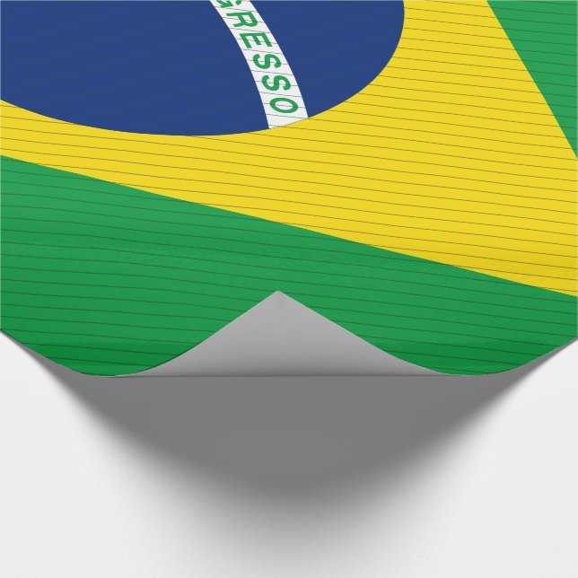 Brazil Flag Wrapping Paper (Corner)