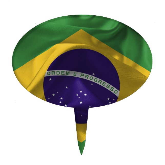 brazil-Flags Cake Topper (Front)