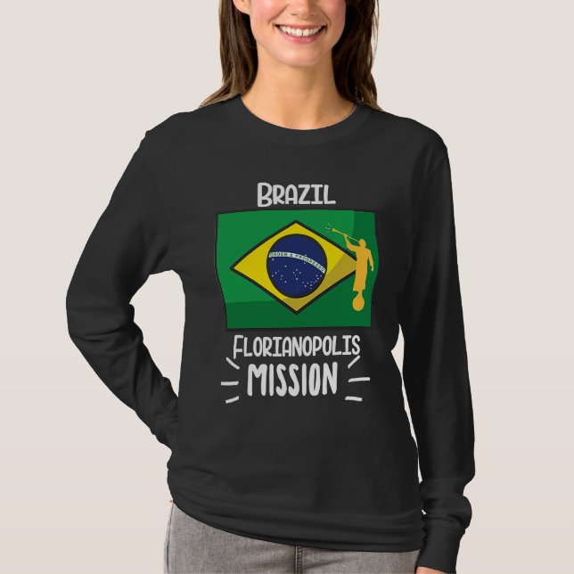 Brazil Florianopolis Mormon LDS Mission Missionary T-Shirt (Front)