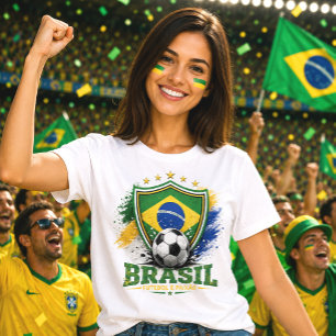 Brazil Football Brasil Soccer Fan Brazilian Pride T-Shirt