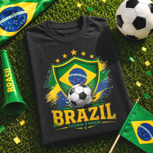 Brazil Football Brasil Soccer Fan Brazilian Pride T-Shirt