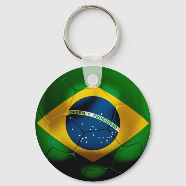 Brazil Football Keychain (Front)