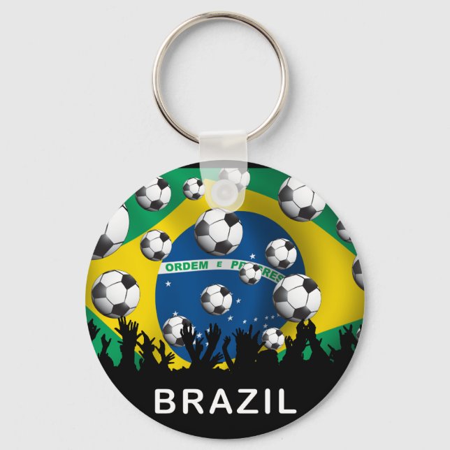Brazil Football Keychain (Front)