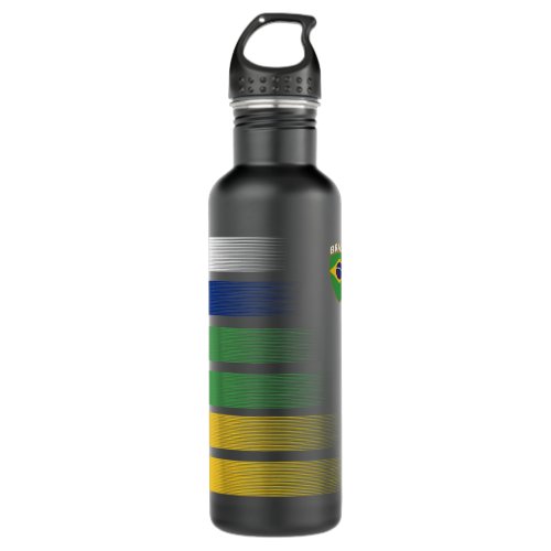 Brazil Football Shirt Brazilian Soccer Jersey Tee  Stainless Steel Water Bottle