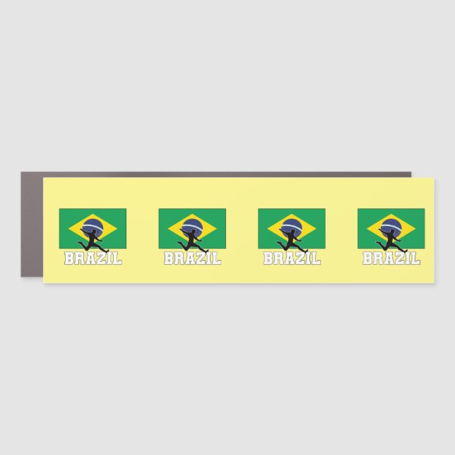 Brazil Football Soccer National Team Car Magnet (Front)