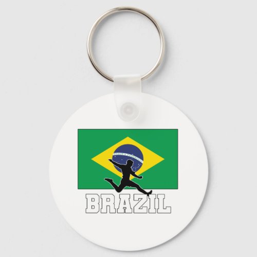 Brazil Football Soccer National Team Keychain