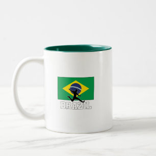 Brazil Football Soccer National Team Two-Tone Coffee Mug