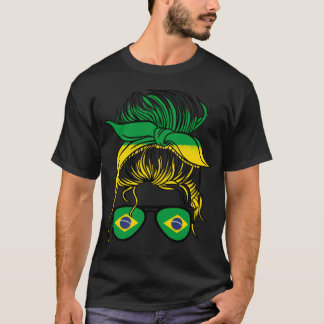 Brazil football World Cup 2022 Brazilian Girl flag T-Shirt