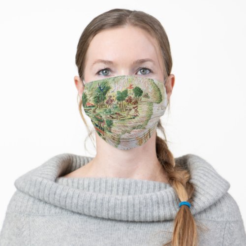 Brazil from the Miller Atlas Adult Cloth Face Mask