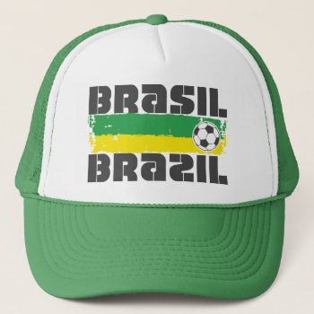 Brazil Futbol Trucker Hat by brev87 at Zazzle