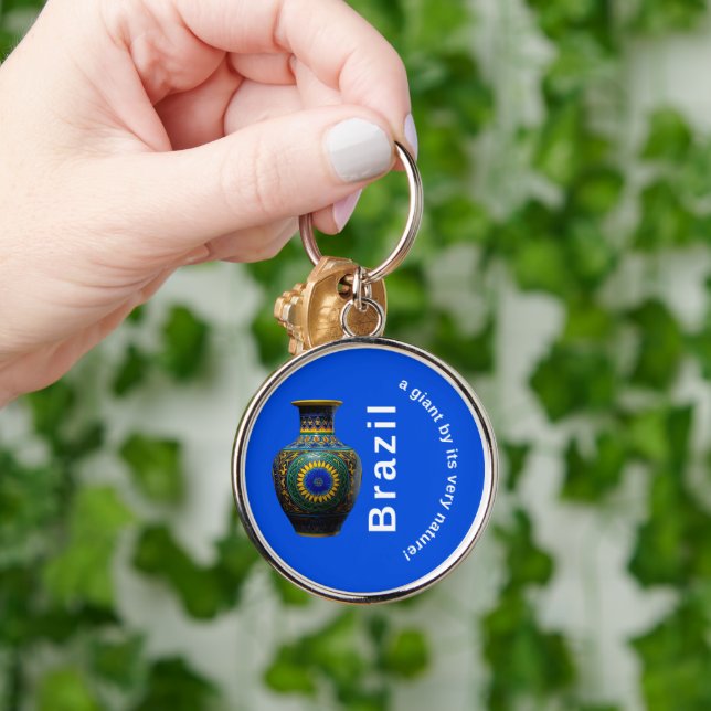 Brazil Giant Nature Mandala - Round Keychain (Hand)