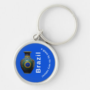 Brazil Giant Nature Mandala - Round Keychain