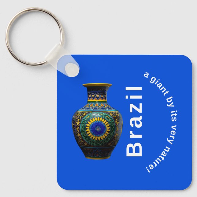 Brazil Giant Nature Mandala - Round Keychain (Front)