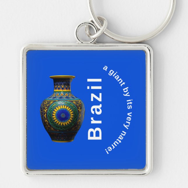 Brazil Giant Nature Mandala - Round Keychain (Front)