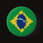 Brazil Gnarly Flag Button