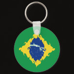Brazil Gnarly Flag Keychain