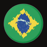 Brazil Gnarly Flag Magnet