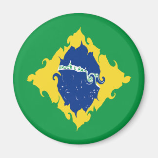 Brazil Gnarly Flag Magnet