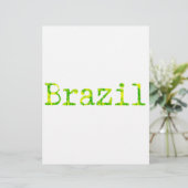 Brazil Green and Yellow Font (Standing Front)