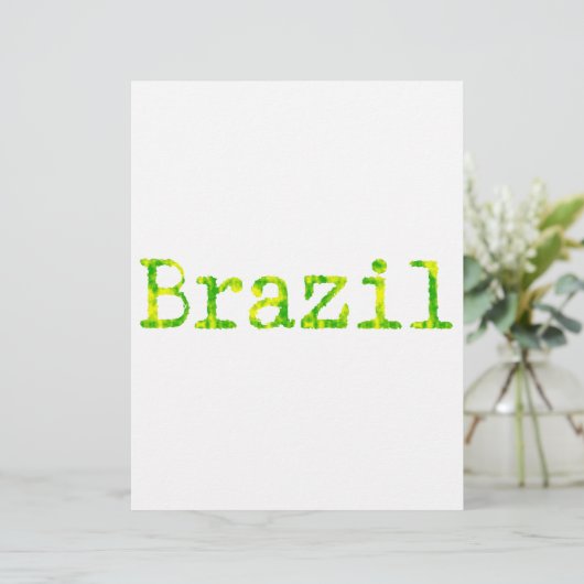 Brazil Green and Yellow Font (Standing Front)