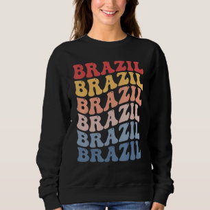 Brazil Groovy Retro Brazilian Sweatshirt