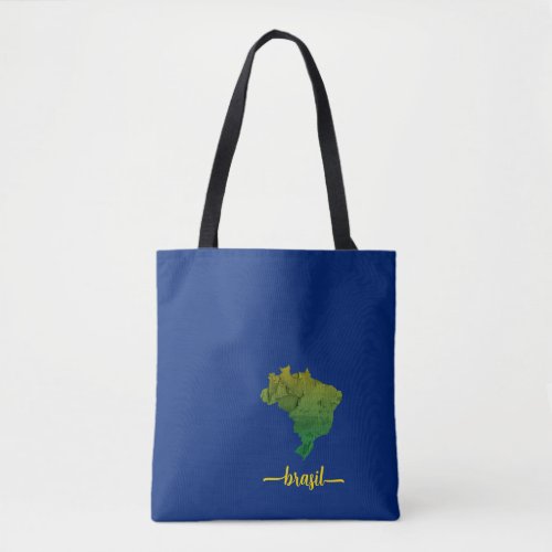 Brazil Grunge  Map of Brazil Tote Bag