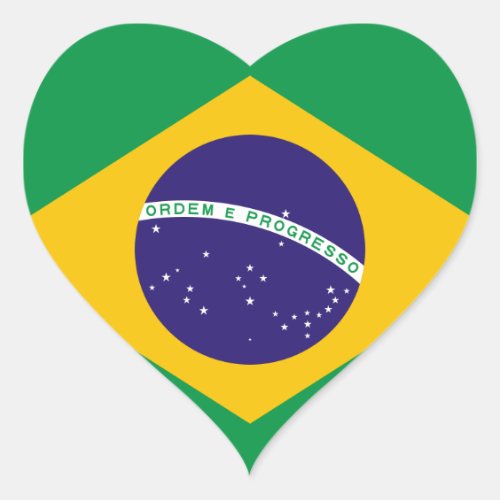 brazil heart sticker