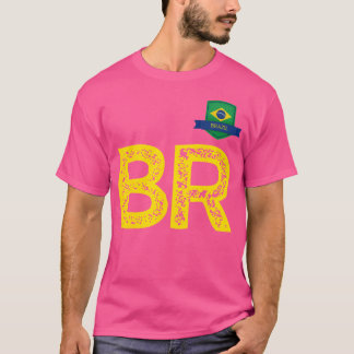 Brazil Human-Flag Letter B And Letter R Brazil S T-Shirt