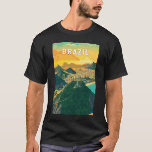 Brazil Illustration Travel Art Vintage T-Shirt