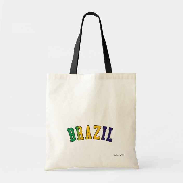 Brazil in National Flag Colors Bag