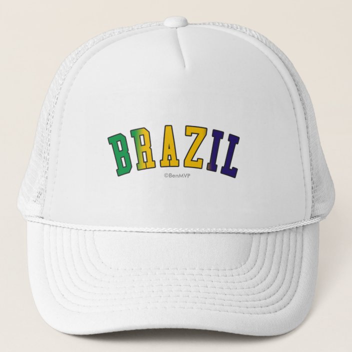 Brazil in National Flag Colors Hat