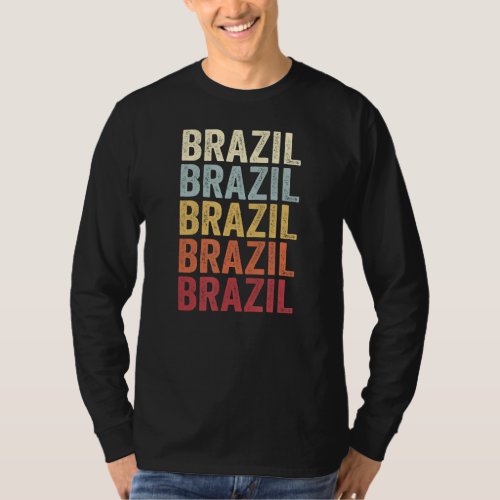 Brazil Indiana Brazil IN Retro Vintage Text T_Shirt