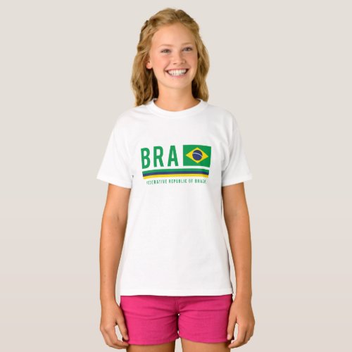 Brazil ISO Code_Alpha 3 Design T_Shirt