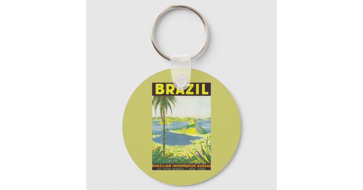 NEW RIO DE JANEIRO BRAZIL BRASIL CRISTO CORCOVADO SOUVENIR METAL KEYCHAIN