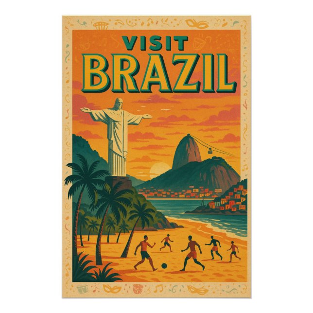 Brazil – Land of Samba & Sun Poster (Front)