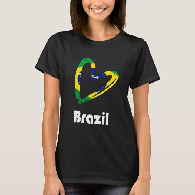 Brazil Love Brazilian Pride Brazilian Roots Brasil T-Shirt (Front)