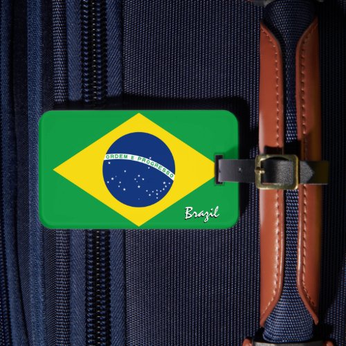 Brazil Luggage Tags patriotic Brazilian Flag Luggage Tag