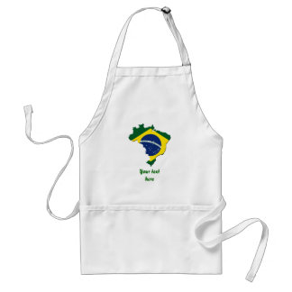 Brazil map adult apron
