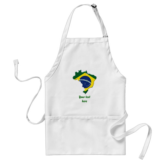 Brazil map adult apron (Front)