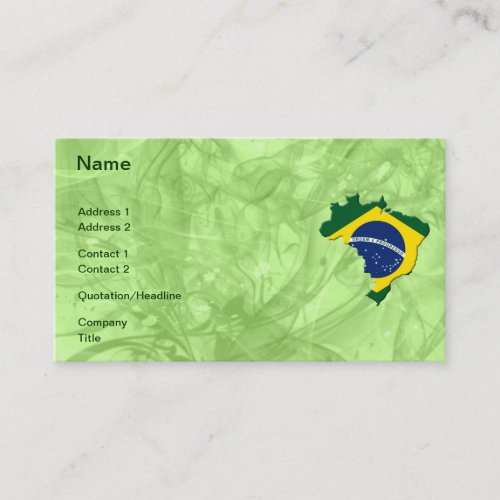 Brazil map business card templates
